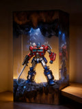 Transformers Optimus Prime LED Resin Wood Lamp - Custom Robot Diorama Night Light