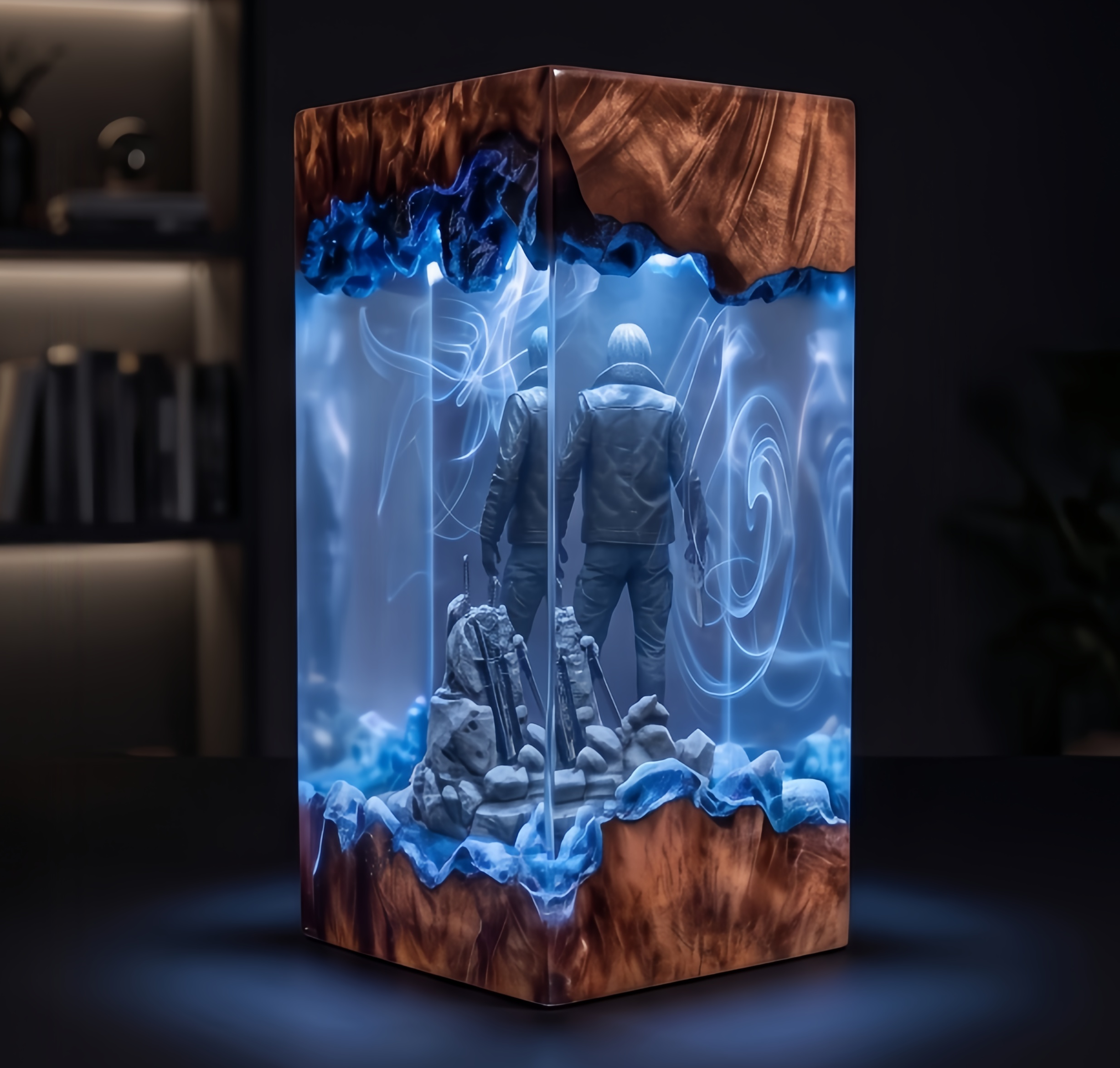 Resident Evil 9 "Requiem" - Leon Kennedy Resin Lamp，Handcrafted  gift
