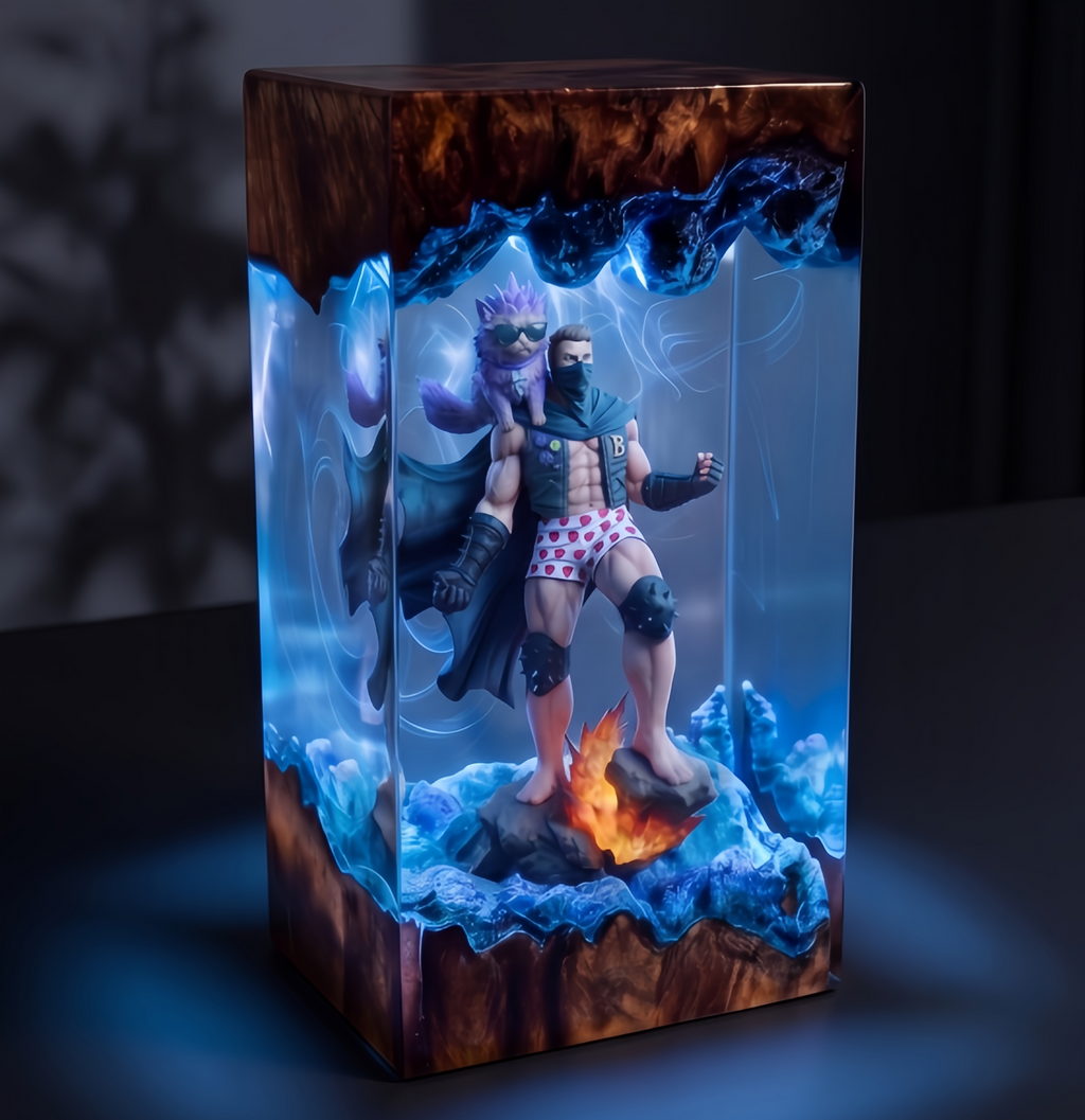 Dungeon Crawler Carl,Princess Donut,Mongo , Resin Lamp, Handmade Gift