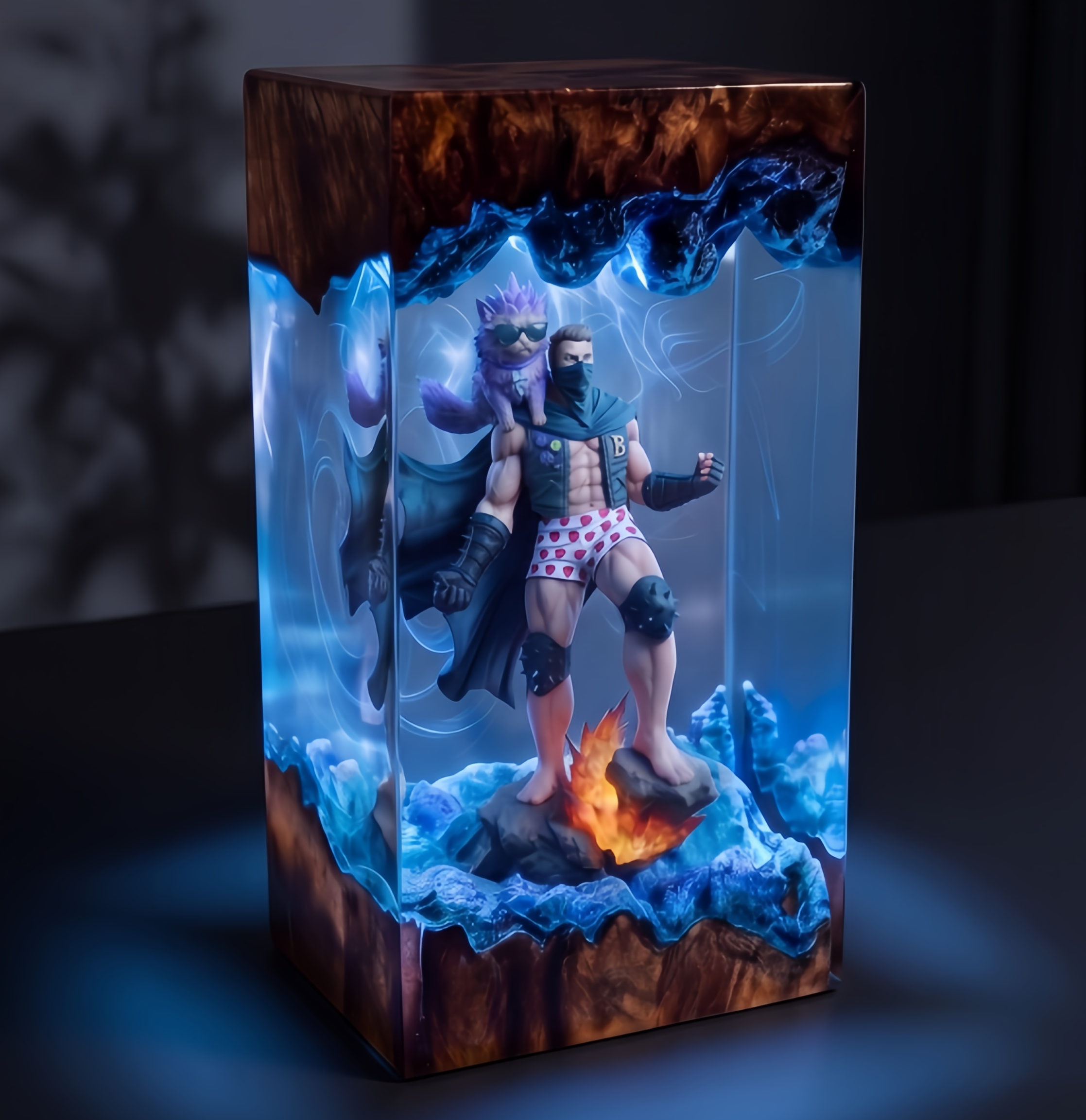Dungeon Crawler Carl,Princess Donut,Mongo , Resin Lamp, Handmade Gift