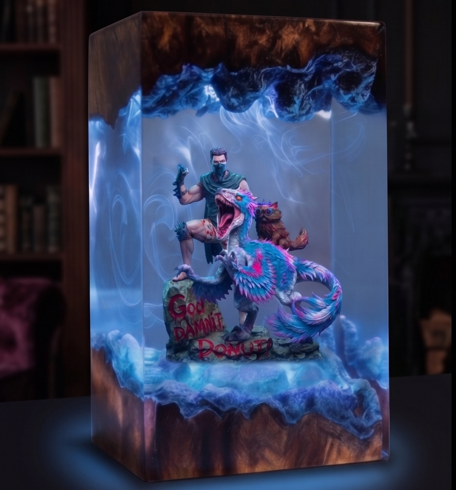 Dungeon Crawler Carl,Resin Lamp,Princess Donut,Mongo , Handmade Gift