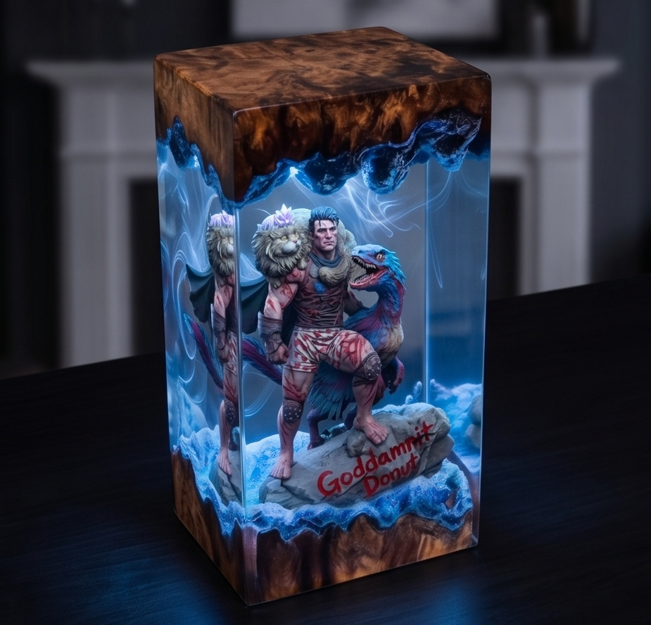 Dungeon Crawler Carl,Resin Lamp,Princess Donut,Mongo , Handmade Gift