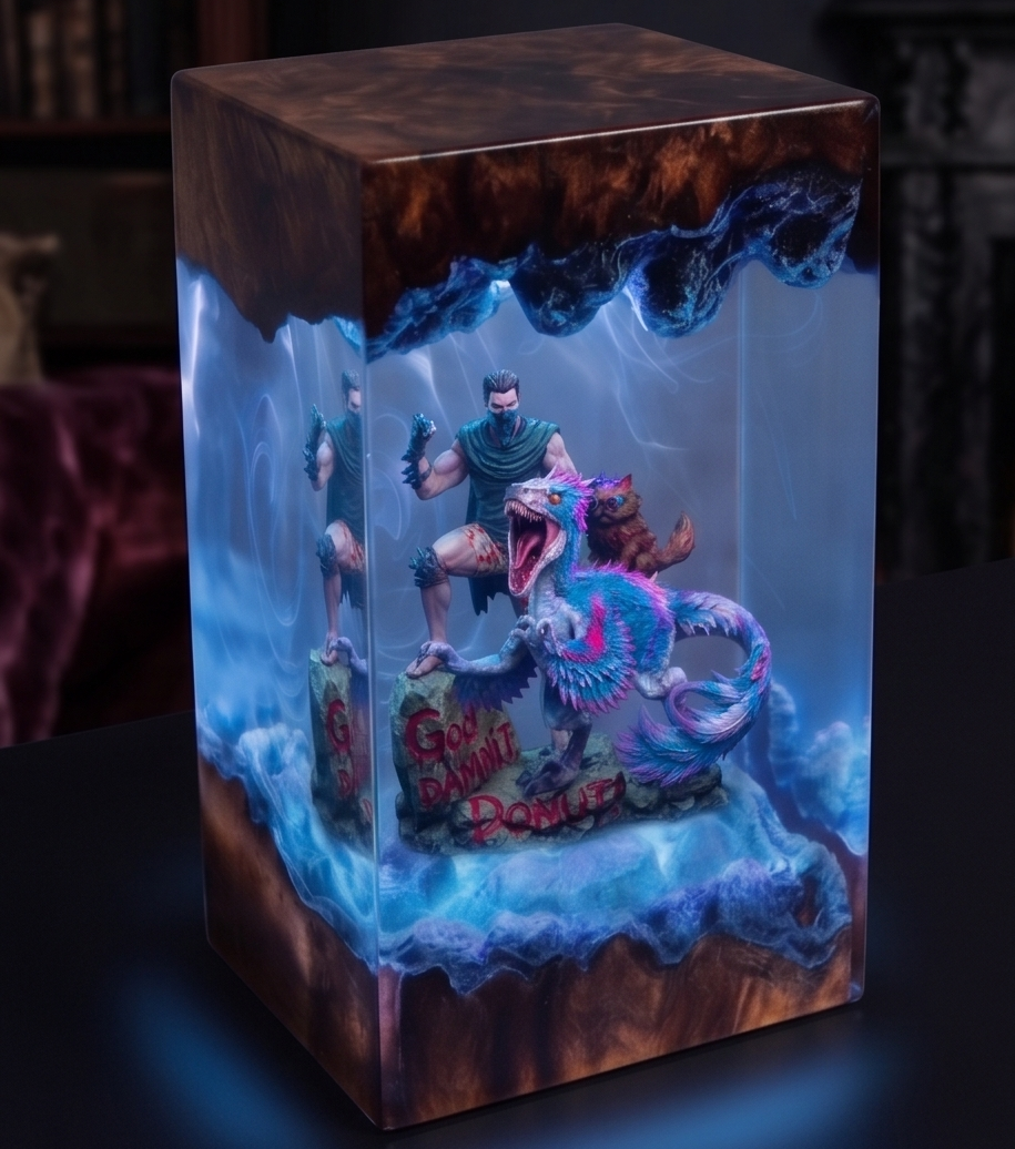 Dungeon Crawler Carl,Resin Lamp,Princess Donut,Mongo , Handmade Gift