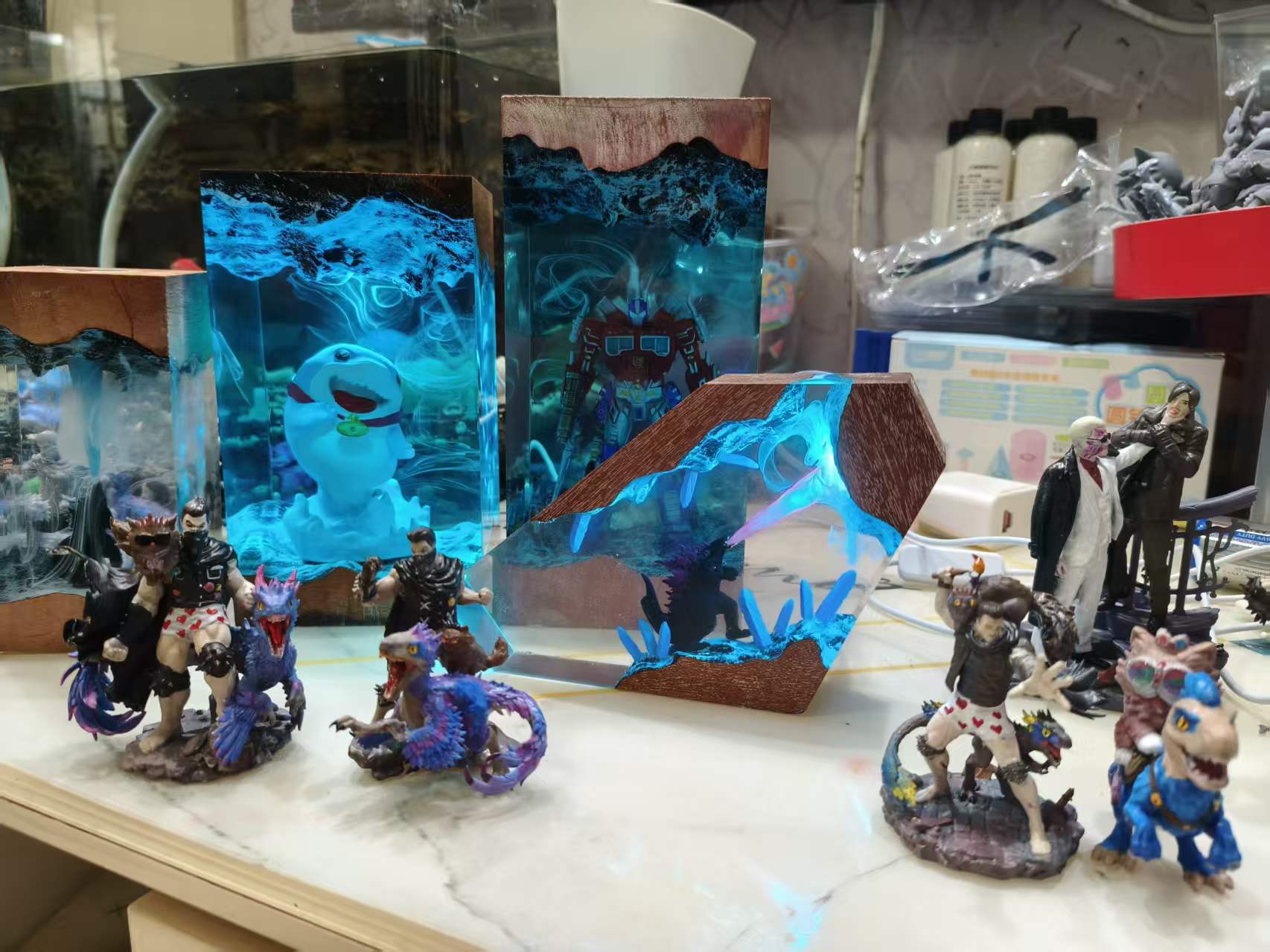Dungeon Crawler Carl,Princess Donut,Mongo , Resin Lamp, Handmade Gift