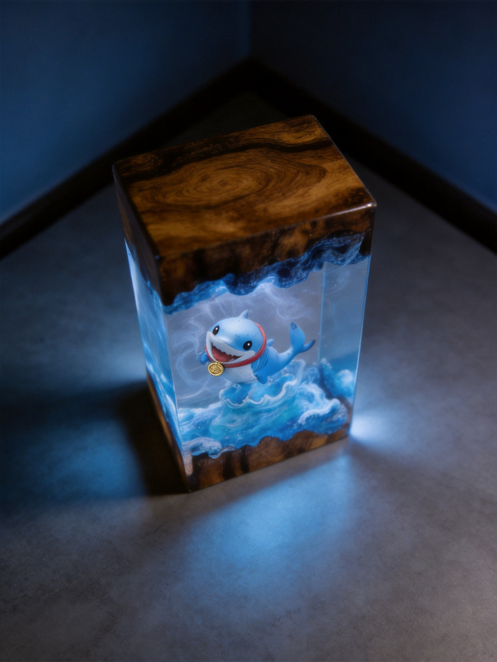 Handcrafted  Jeff  Resin Lamp - Marvel Rivals Fan Gift -  Night Light - Unique Superhero Decor - Saros Art Gift