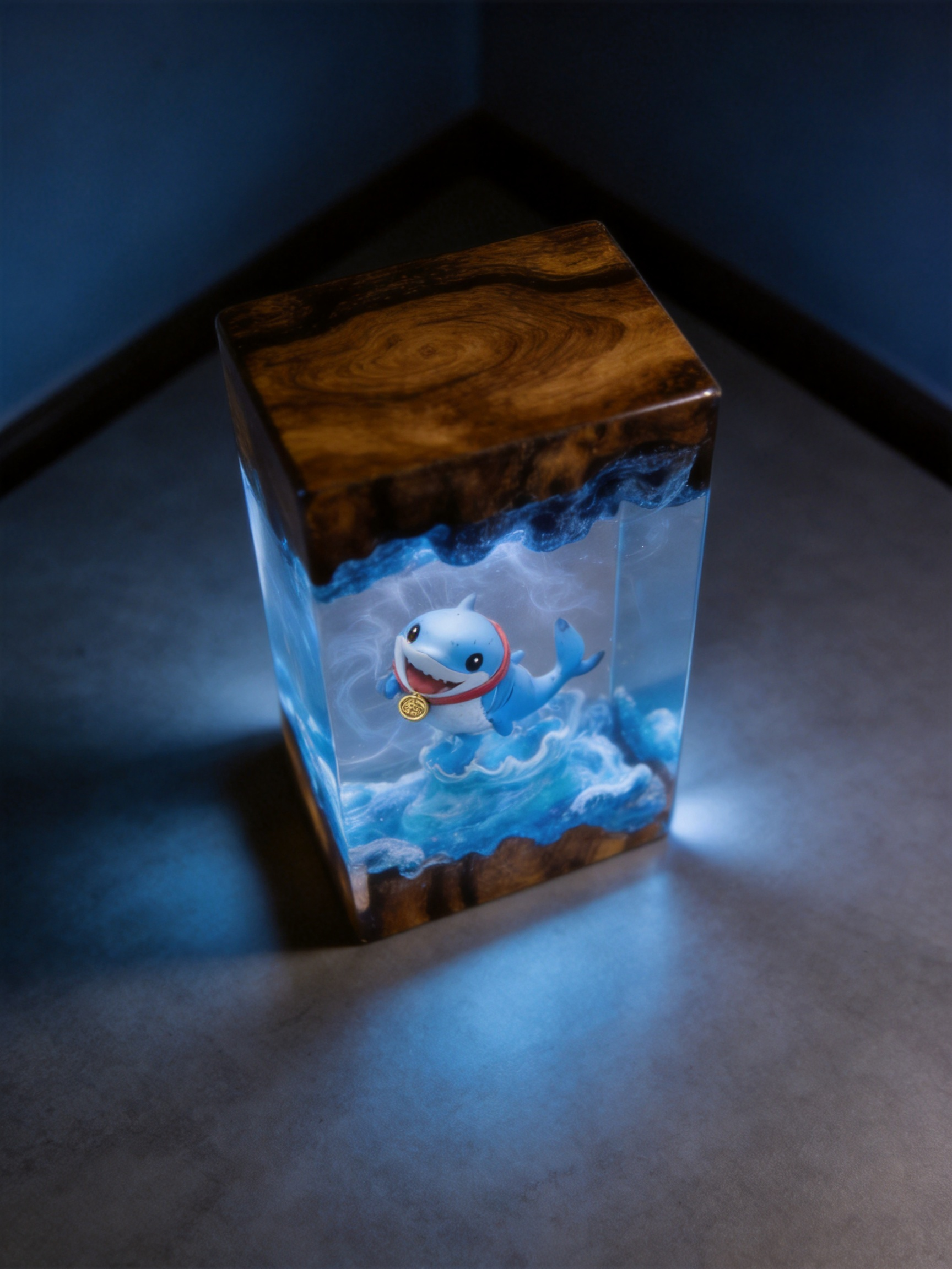 Handcrafted  Jeff  Resin Lamp - Marvel Rivals Fan Gift -  Night Light - Unique Superhero Decor - Saros Art Gift