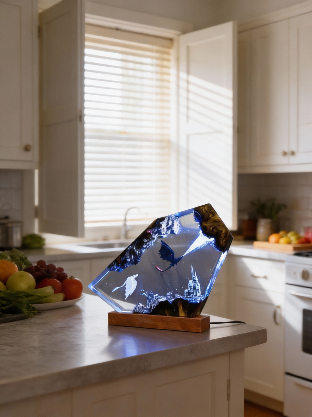 Dragon knight Resin Lamp,Handmade gift