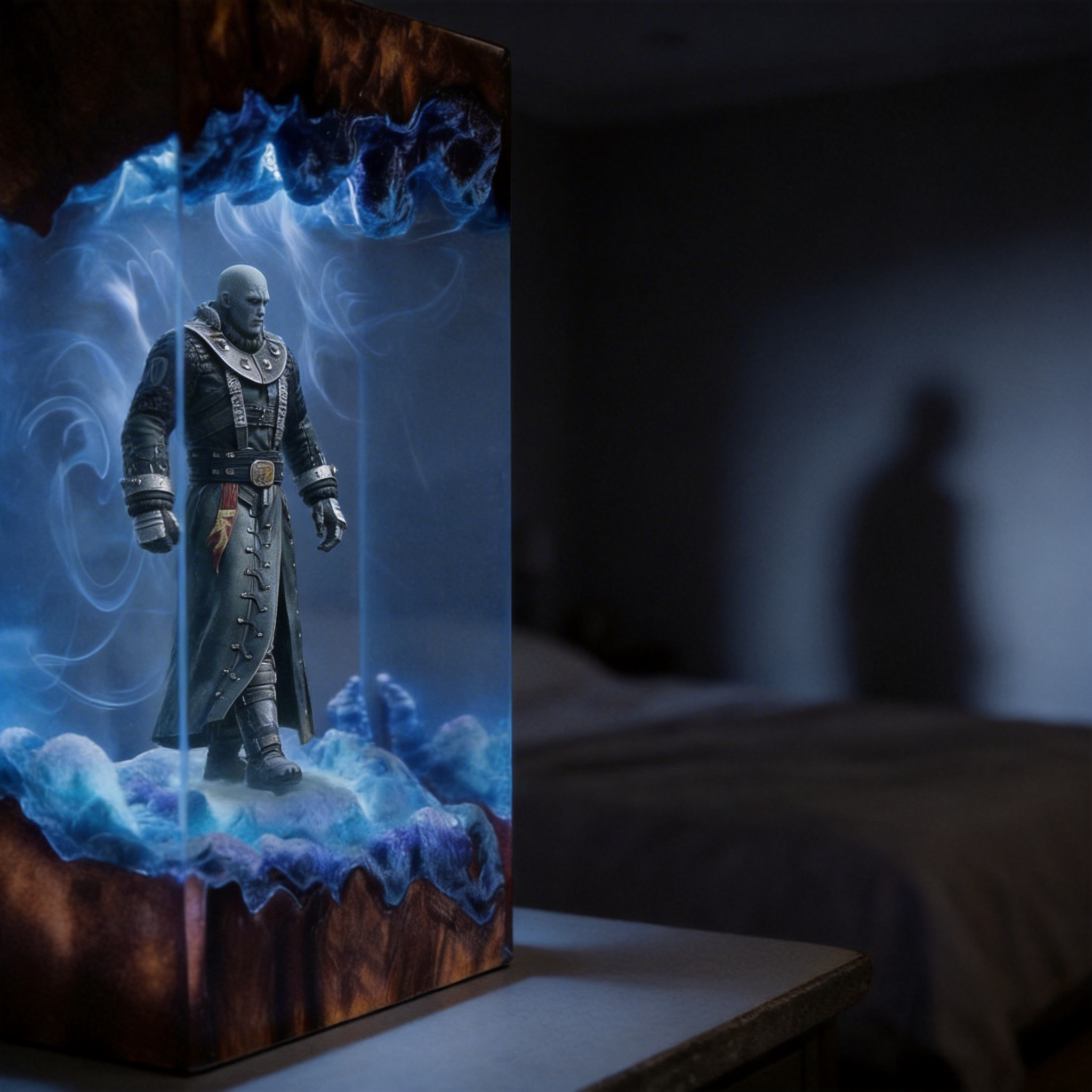 Resident Evil 9 Requiem Resin Lamp, Older Leon S. Kennedy Diorama Light, Wrenwood Hotel Horror Night Light, Custom Biohazard Handmade Game Decor, Gamer Boyfriend Gift