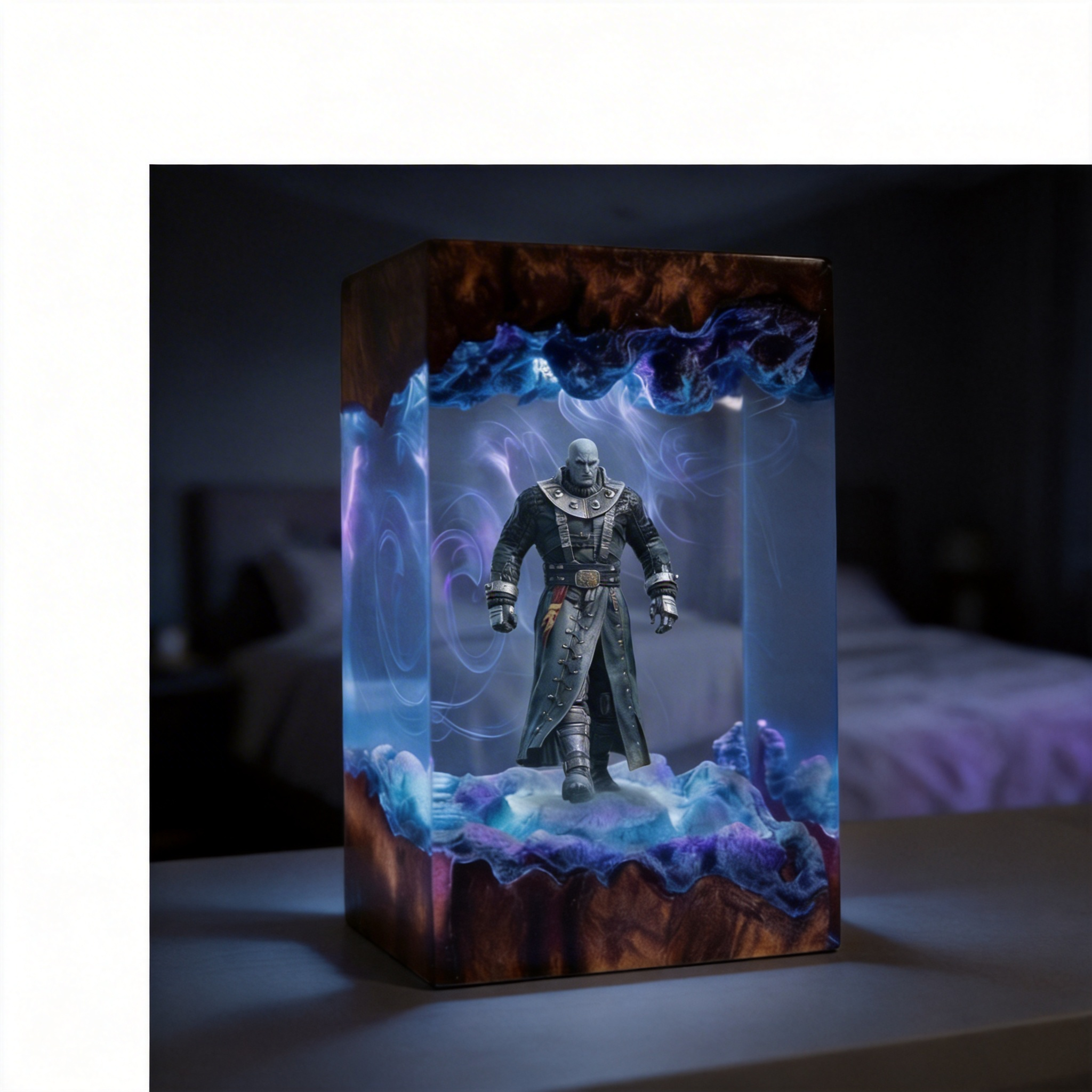Resident Evil 9 Requiem Resin Lamp, Older Leon S. Kennedy Diorama Light, Wrenwood Hotel Horror Night Light, Custom Biohazard Handmade Game Decor, Gamer Boyfriend Gift