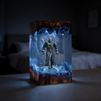Resident Evil 9 Requiem Resin Lamp, Older Leon S. Kennedy Diorama Light, Wrenwood Hotel Horror Night Light, Custom Biohazard Handmade Game Decor, Gamer Boyfriend Gift