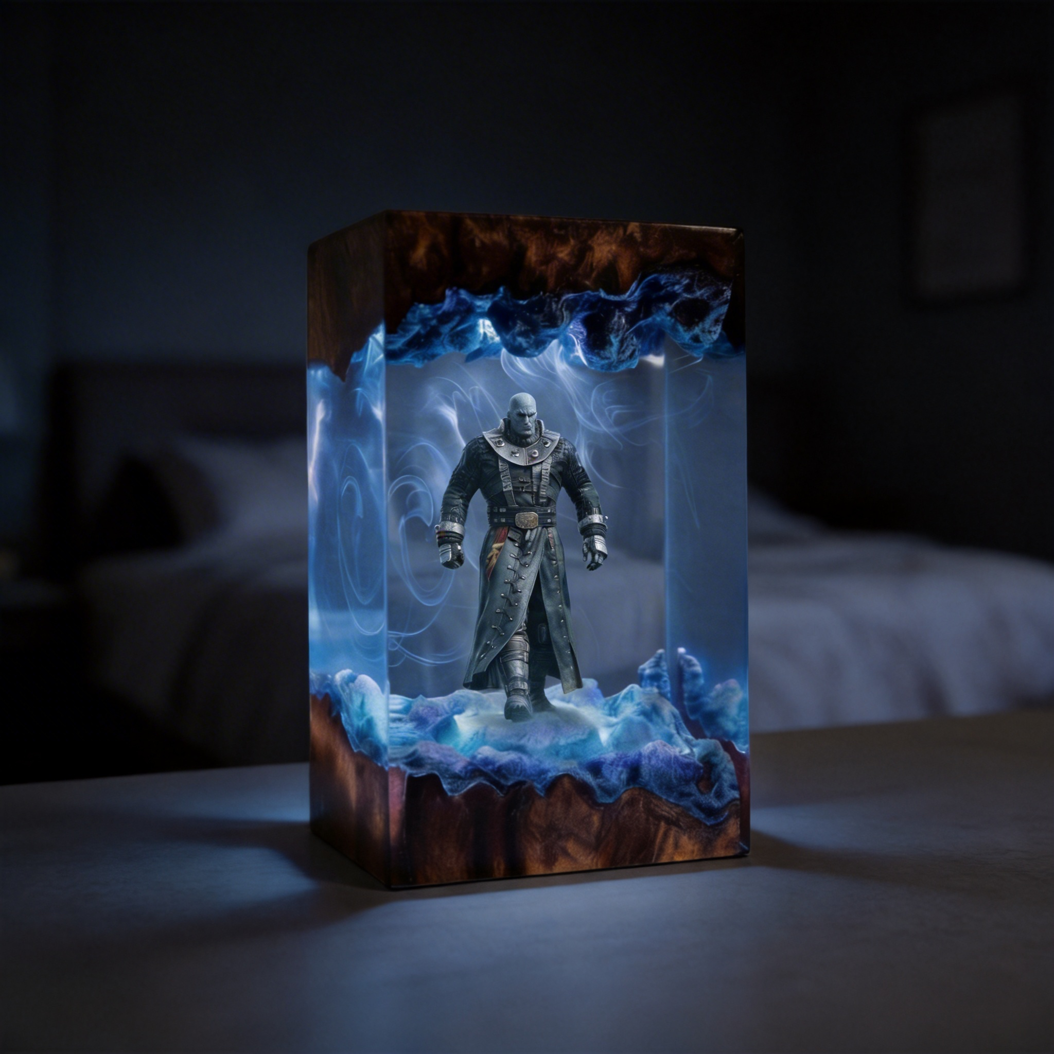 Resident Evil 9 Requiem Resin Lamp, Older Leon S. Kennedy Diorama Light, Wrenwood Hotel Horror Night Light, Custom Biohazard Handmade Game Decor, Gamer Boyfriend Gift